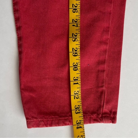 American Eagle Outfitters Faded Buttonfly Washed Red Women's Jeans Size 10XShort - Picture 6 of 7